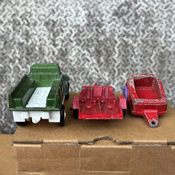 Vintage TOOTSIETOY Tootsie Toy Deuce Half Truck & Trailer Army 1960's 1970's Lot - Picture 7 of 10